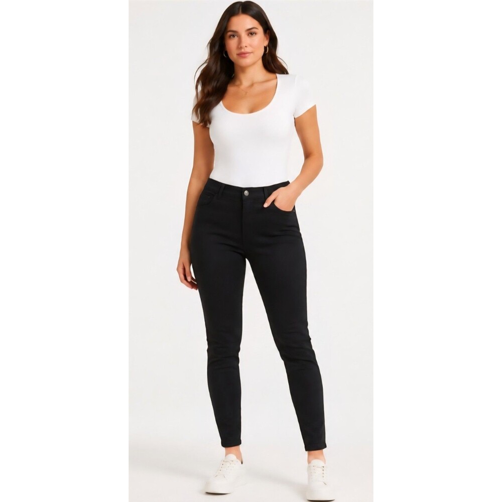 Old Navy Sz 10P High Rise Super Skinny Stretch Pants Black NWT Womens Mid Rise